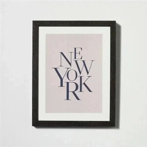 NWT 11" × 14" New York Framed Under Glass with Mat Dark Wood - Studio McGee